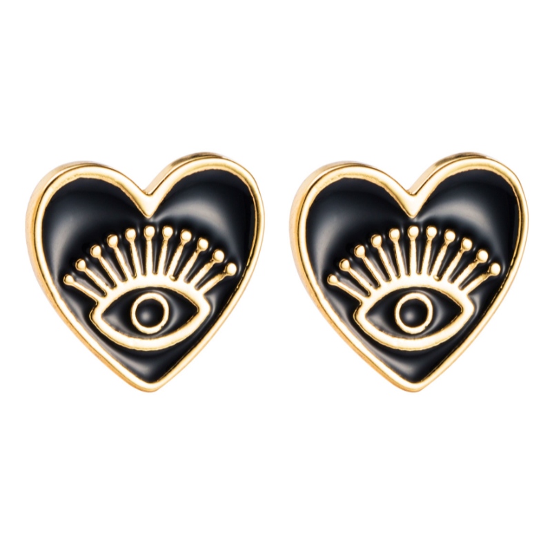Amazon Cross-Borders Wish Earrings Kvinde Europæiske og Amerikansk Fashion Smykker Angel Eyes Øreringe Kobber Ins Hjerteformede øreringe